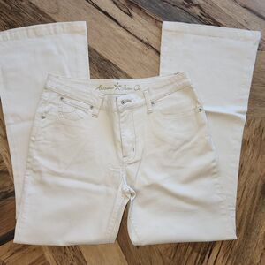 Arizona Jean Company Off White Flare Leg Jeans Sz 14